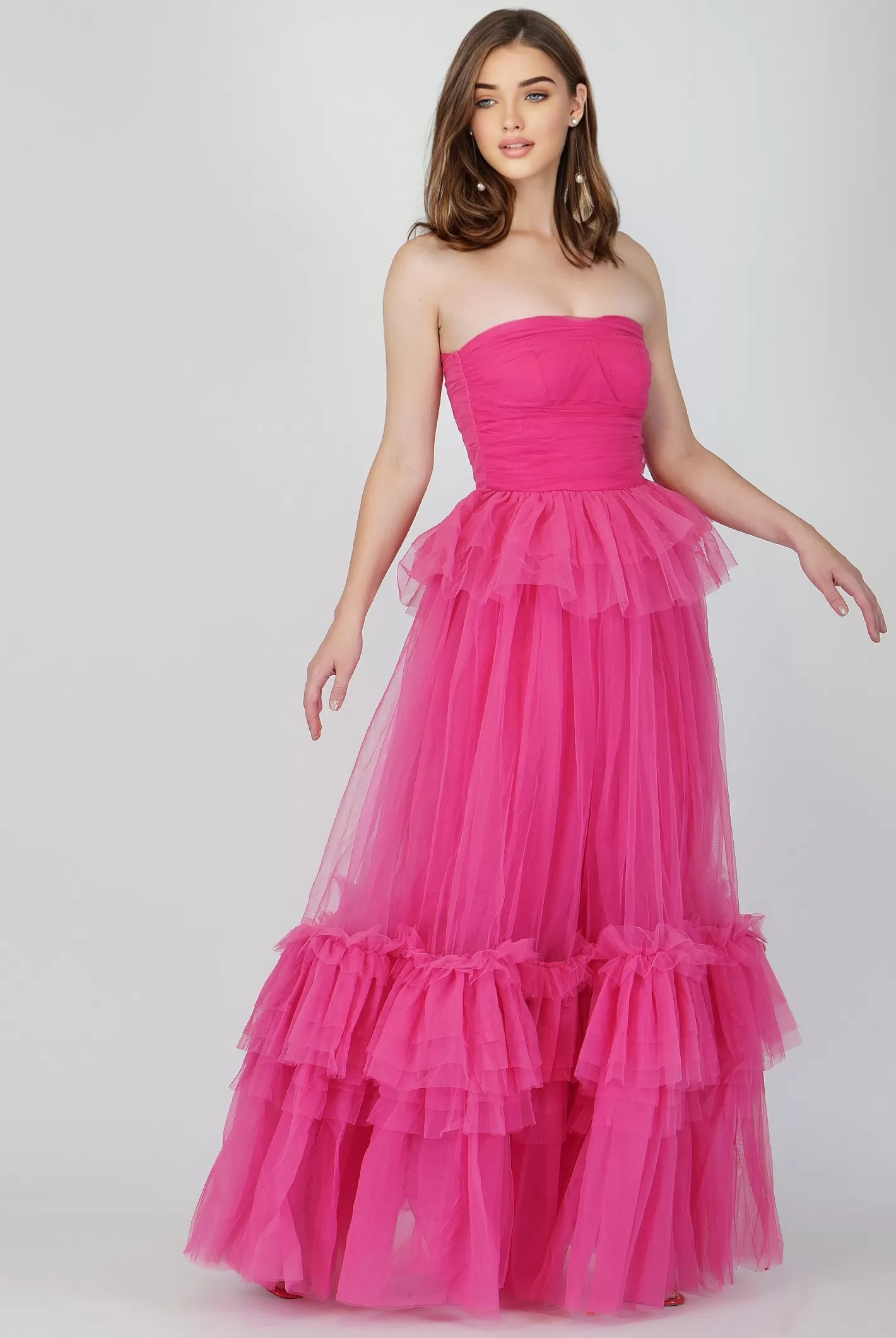 Flash Sale Ana Pink Tulle Dress Women Maxi Dresses