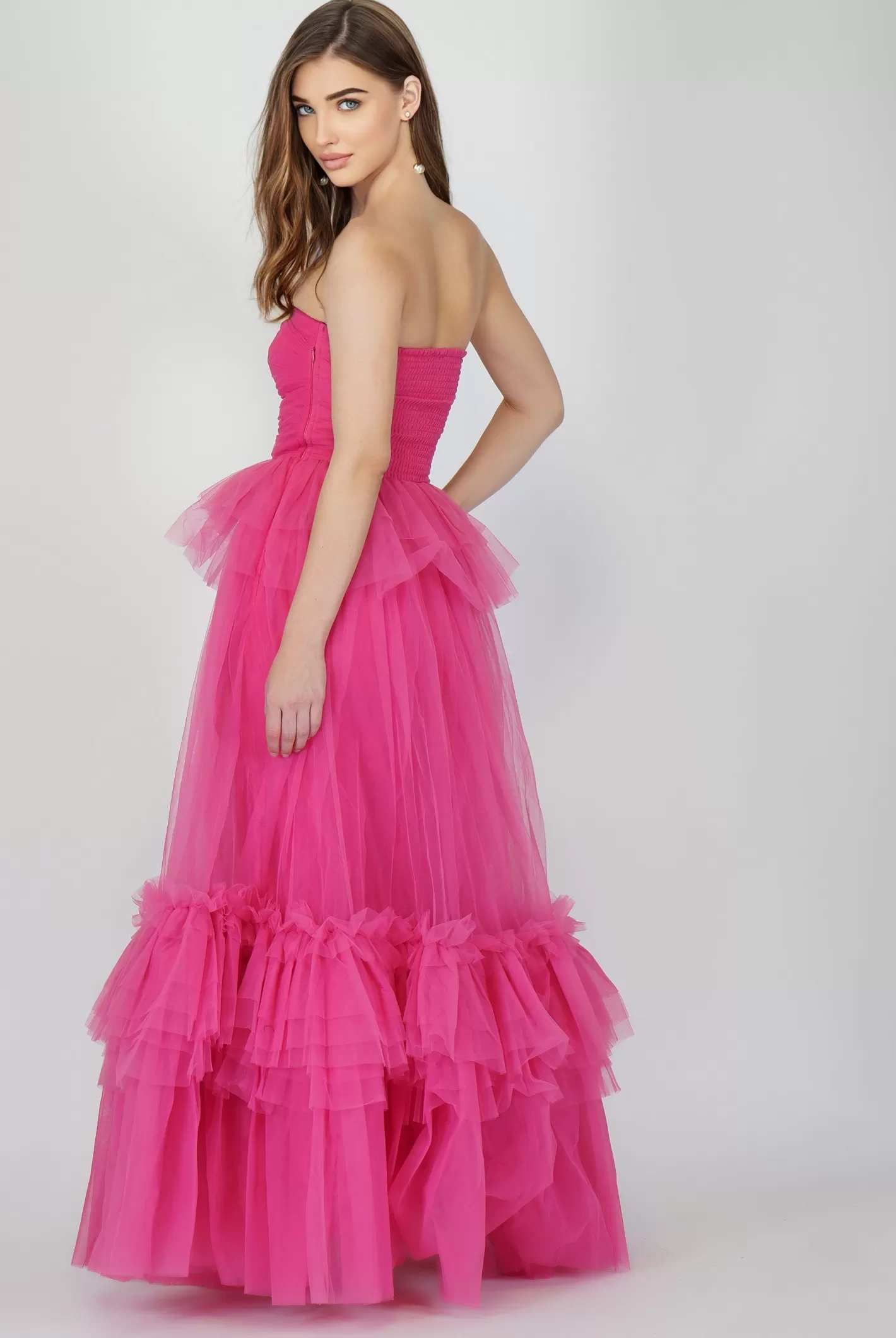 Flash Sale Ana Pink Tulle Dress Women Maxi Dresses