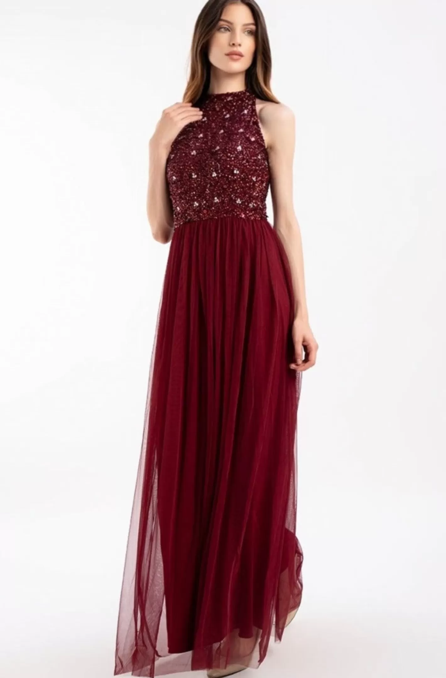 New Gui Burgundy Bridesmaid Dress Women Maxi Dresses