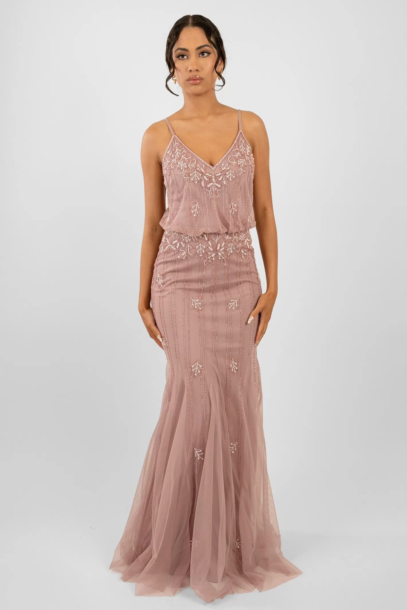 Hot Keeva Mauve Bridesmaid Dress Women Maxi Dresses