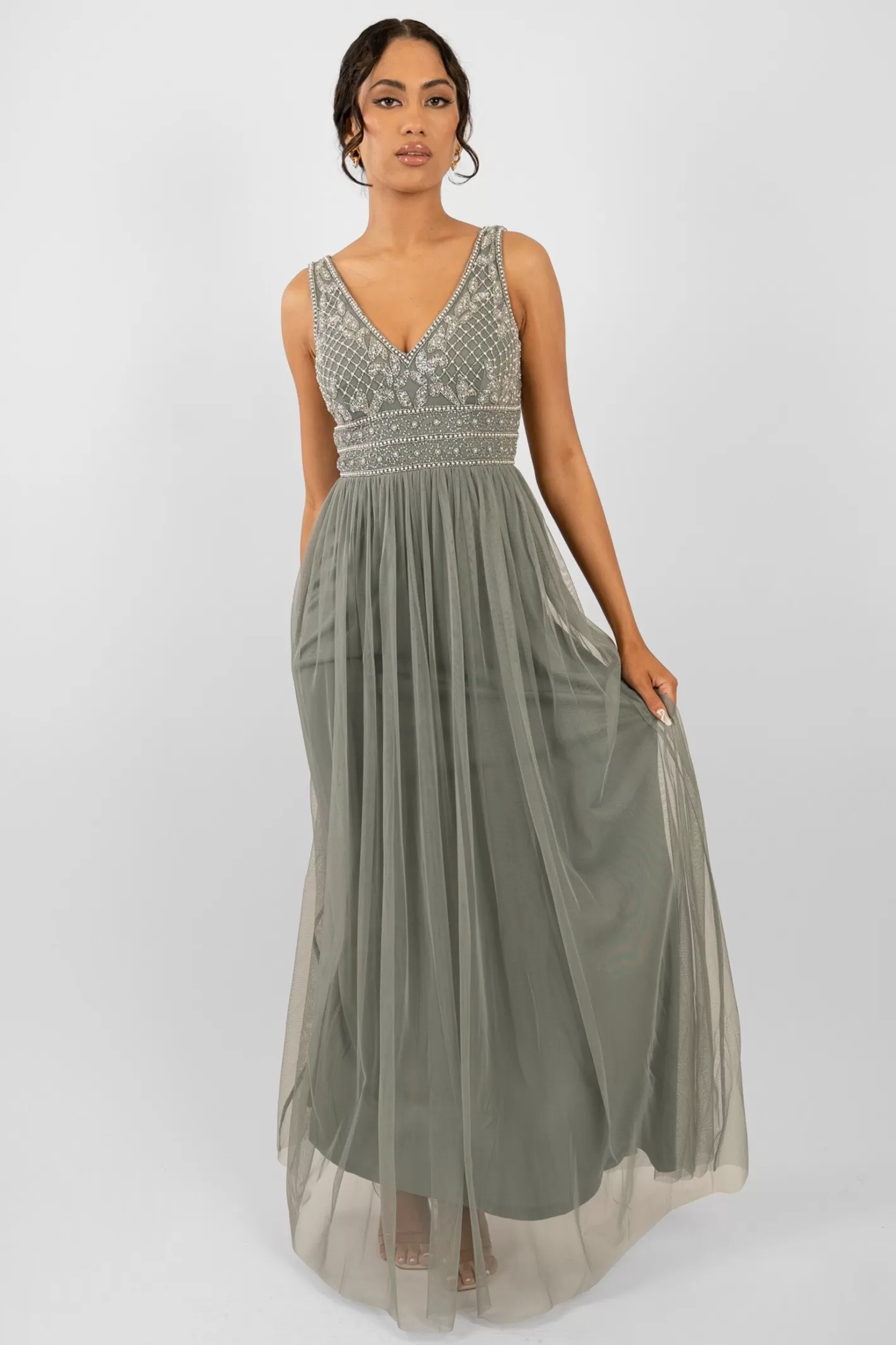 Online Kreshma Teal Embellished Maxi Dress Women Maxi Dresses