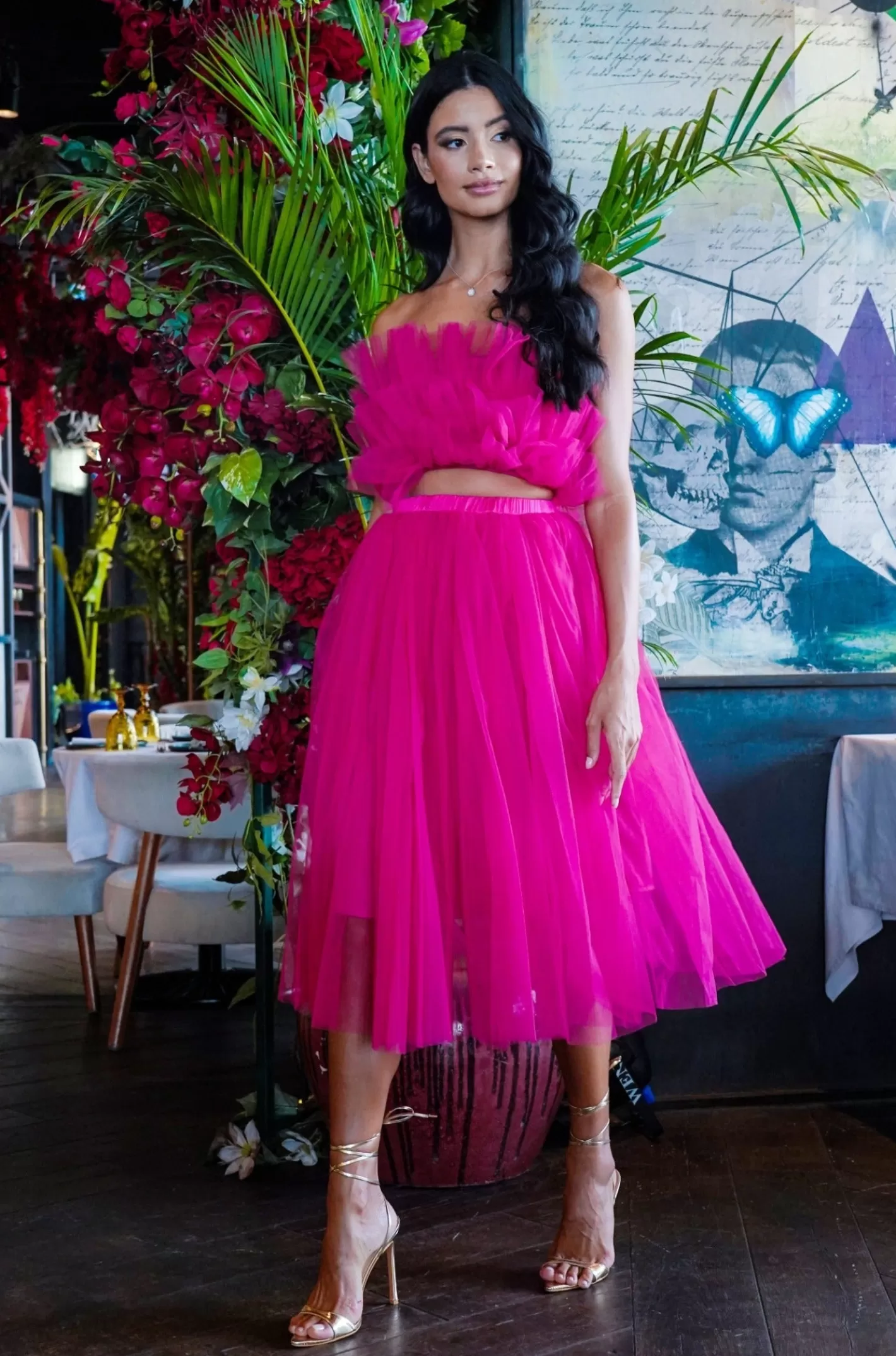 Best Sale Nyra Tulle Skirt In Hot Pink Women Skirts