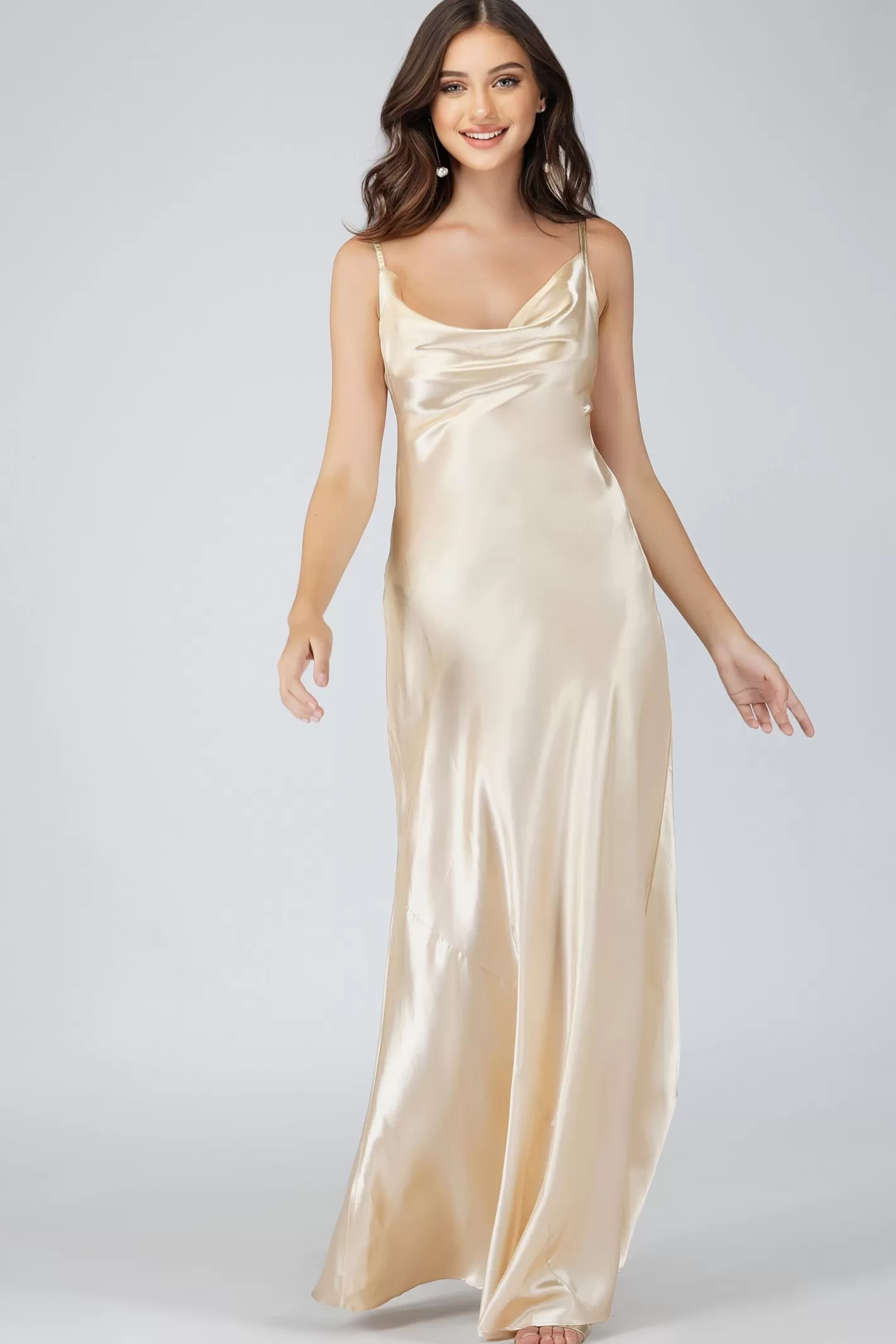 Best Sale Sienna Champagne Bridesmaid Dress Women Maxi Dresses