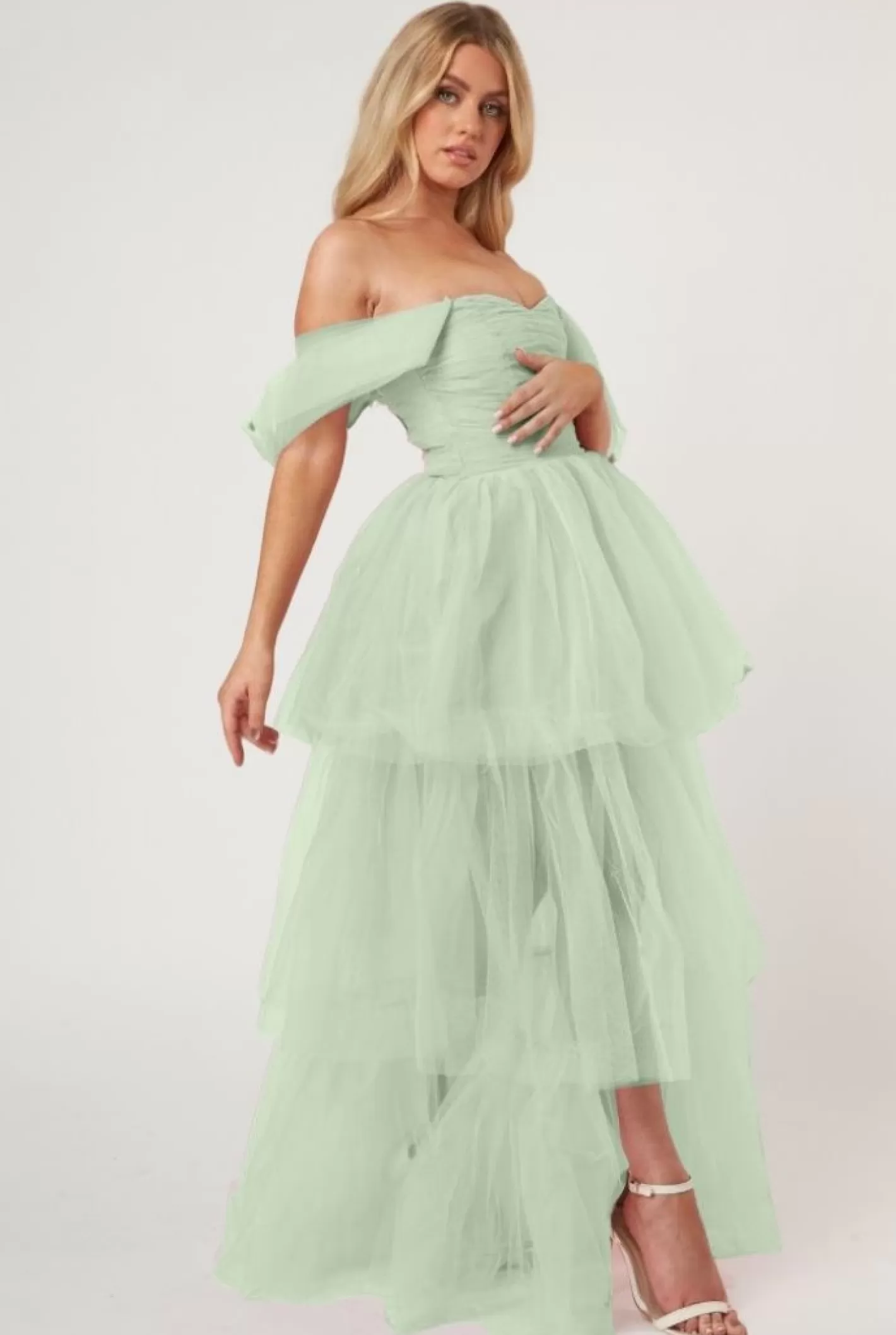 Outlet Sydney Tulle Maxi Dress In Sage Women Maxi Dresses