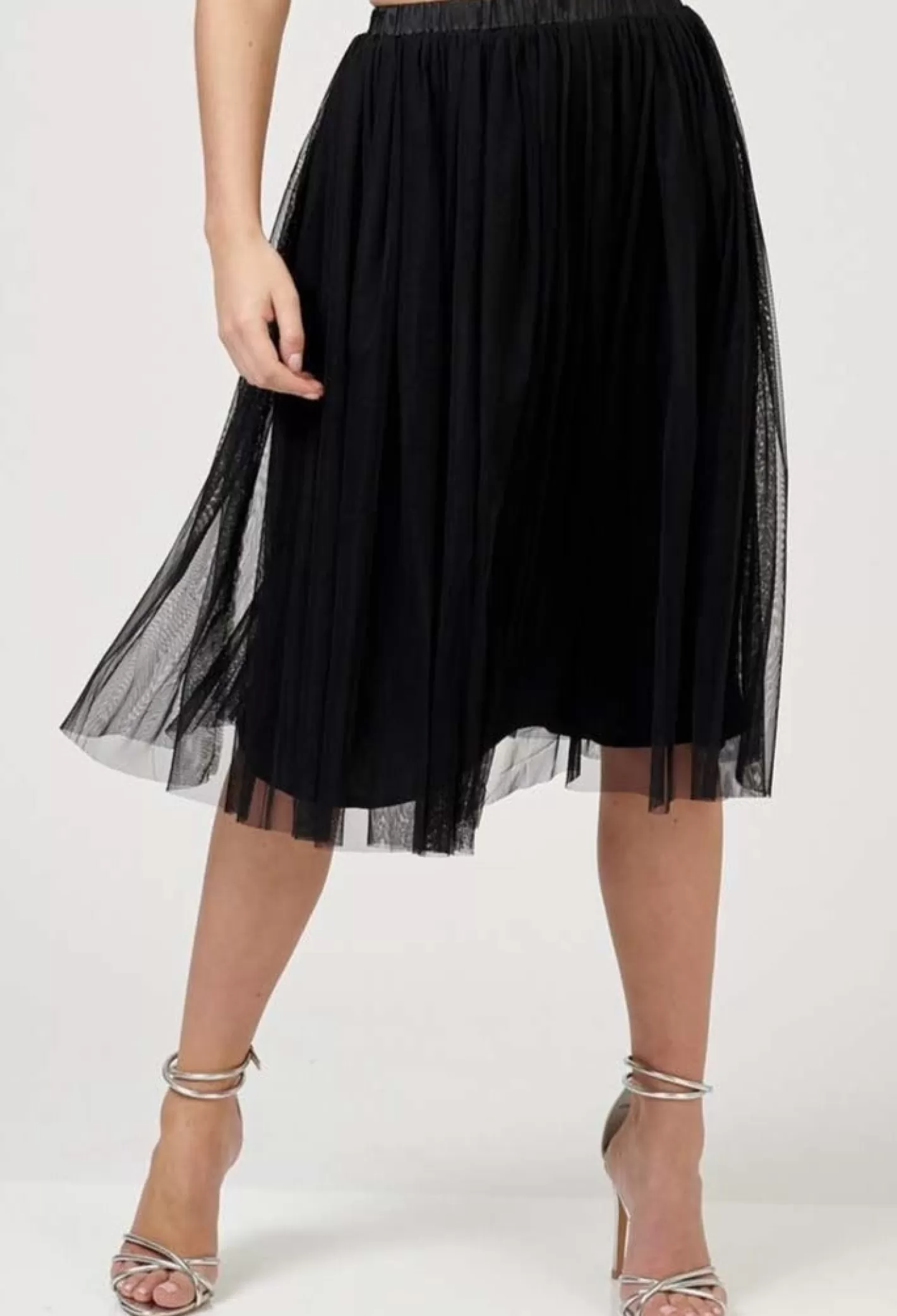 Discount Val Tulle Midi Skirt In Black Women Skirts